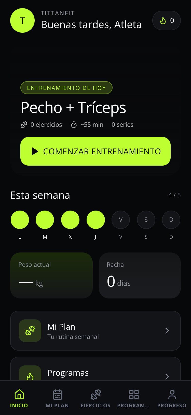 TITTANFIT screen 2