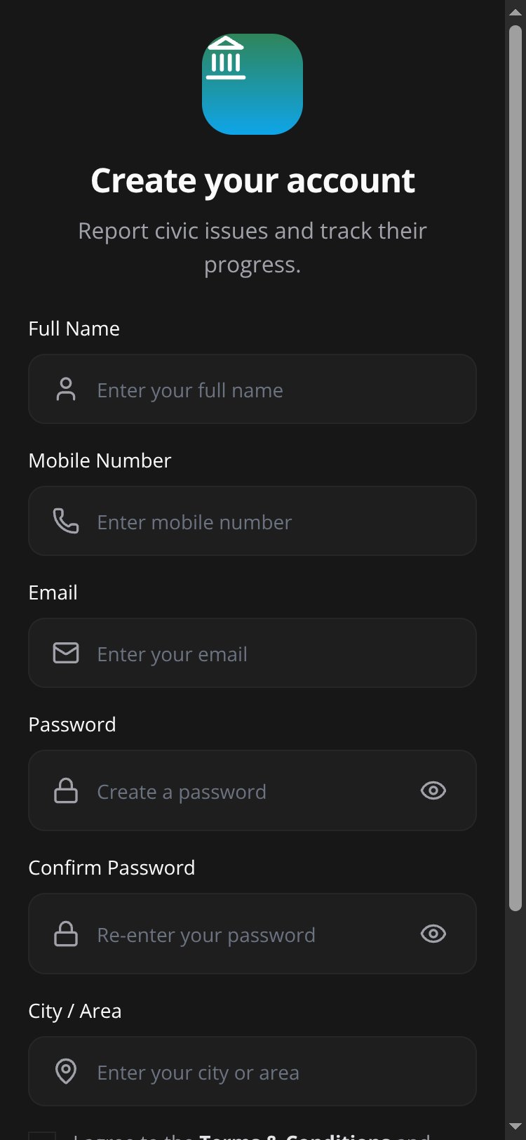 RapidNative App screen 3