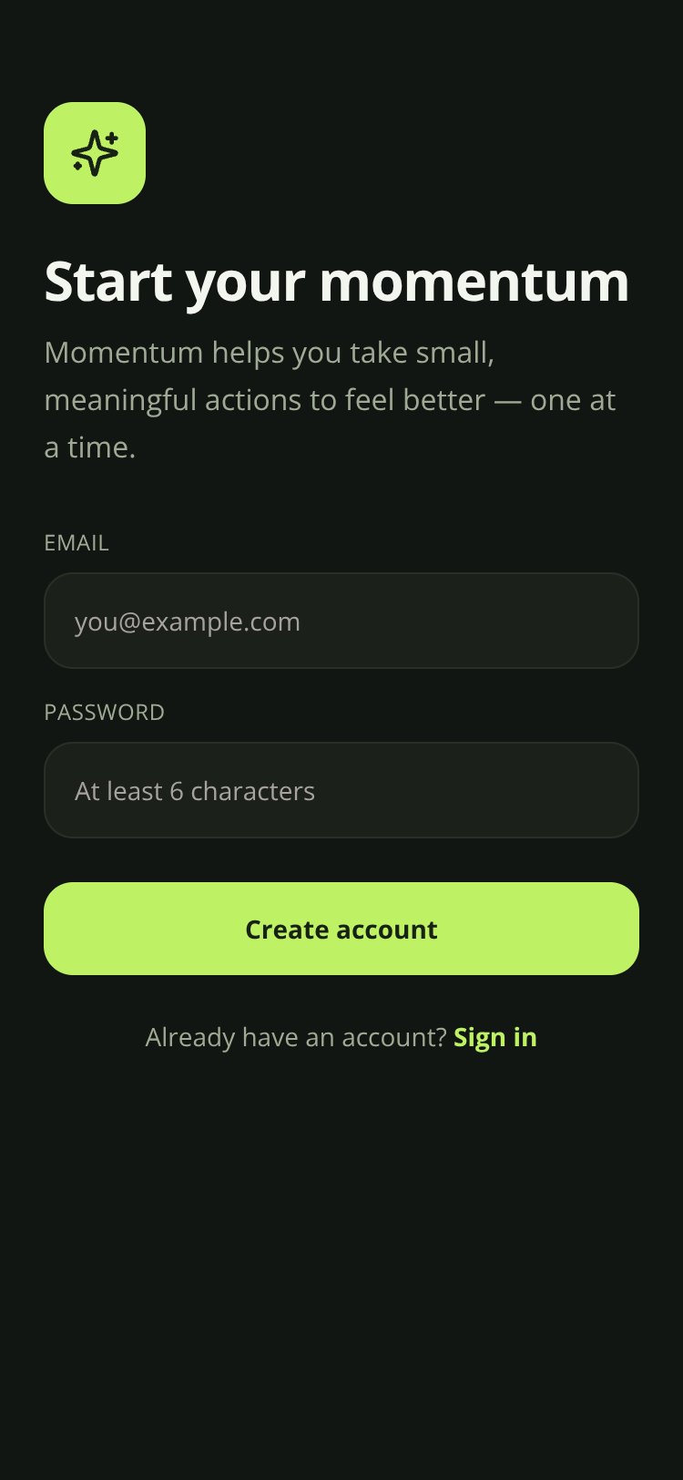 Momentum screen 2