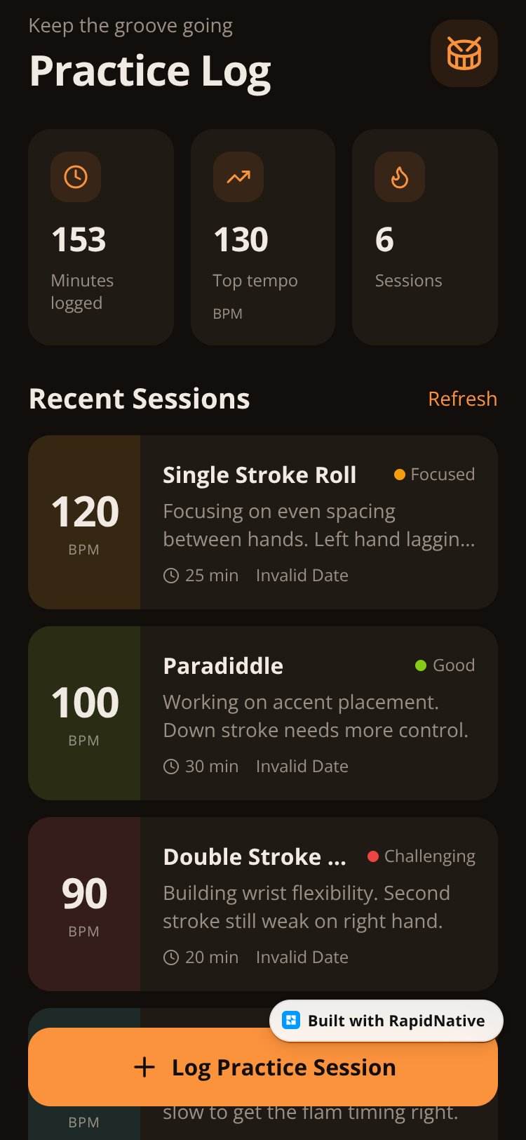 Rudiment Lab screen 2