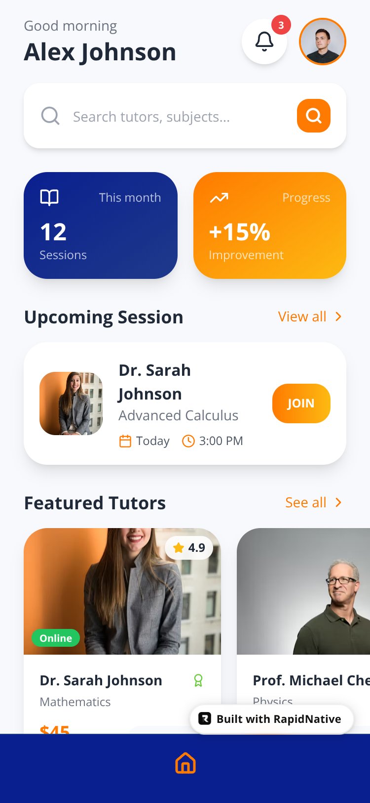 TutorKonnect screen 1