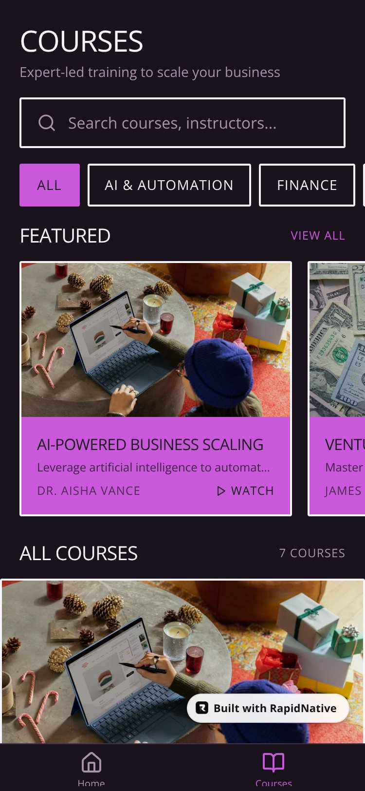 Billionaire Launchpad screen 3