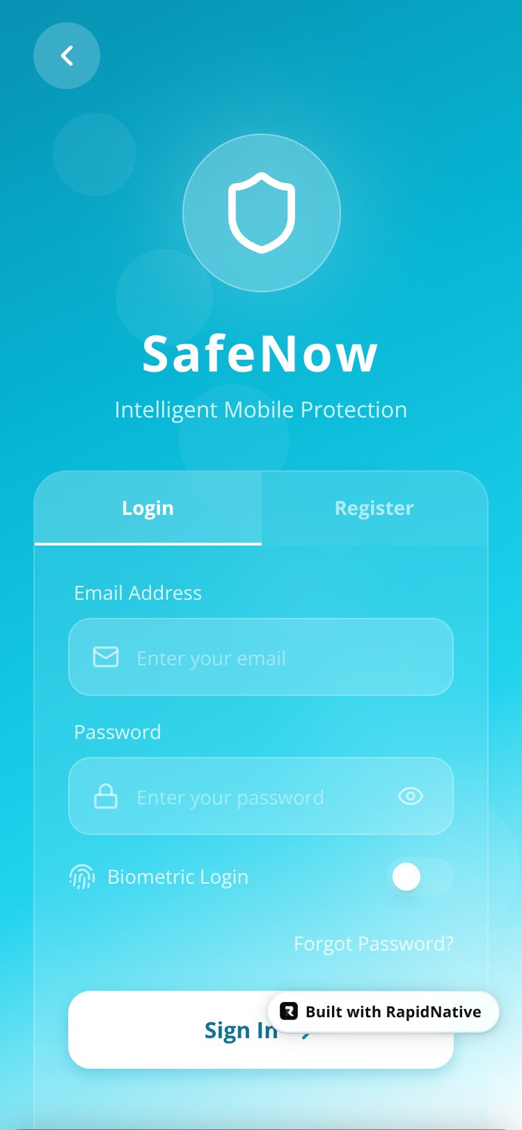 SafeNow screen 1