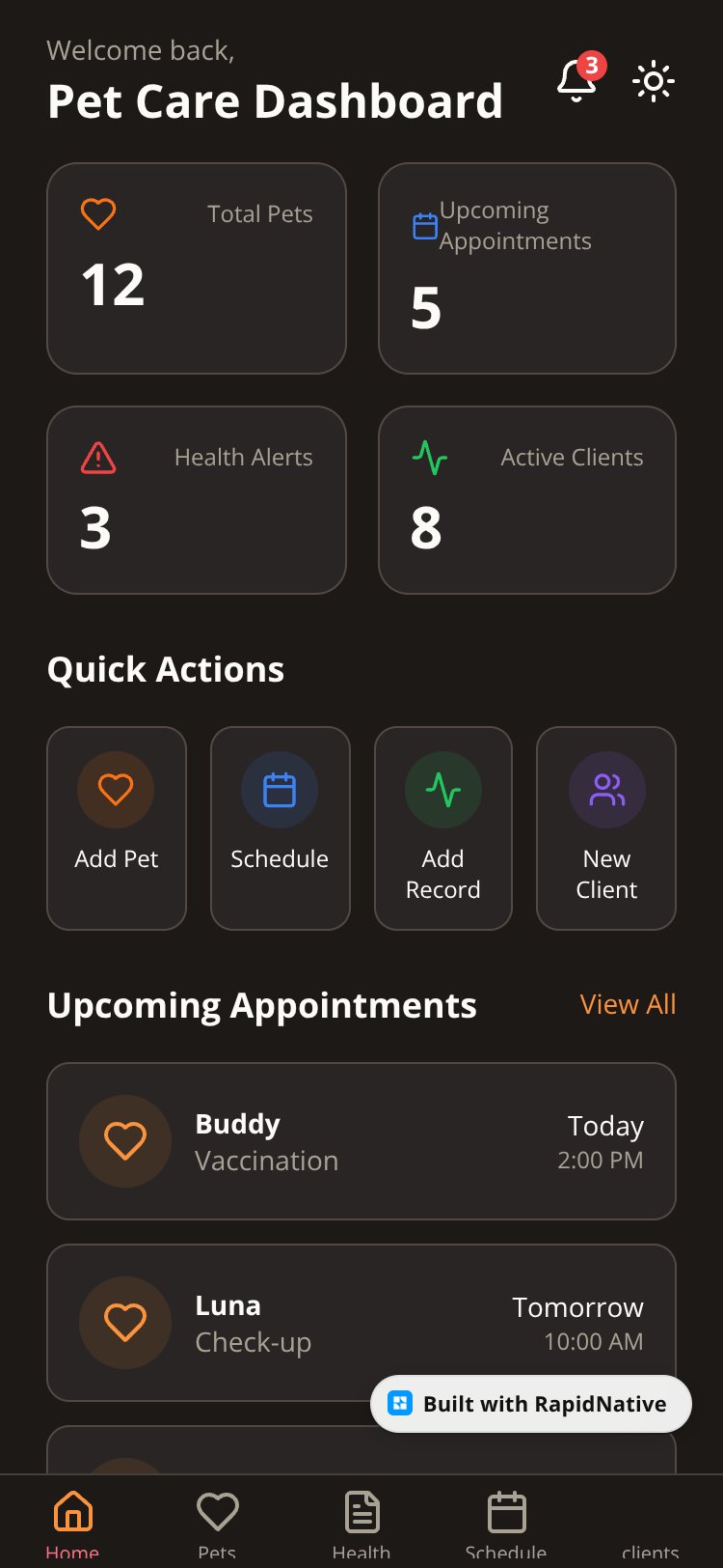 PetTrack screen 4