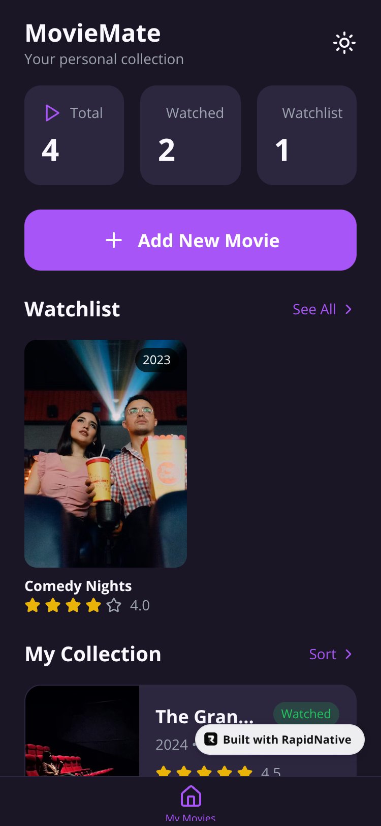MovieMate screen 1