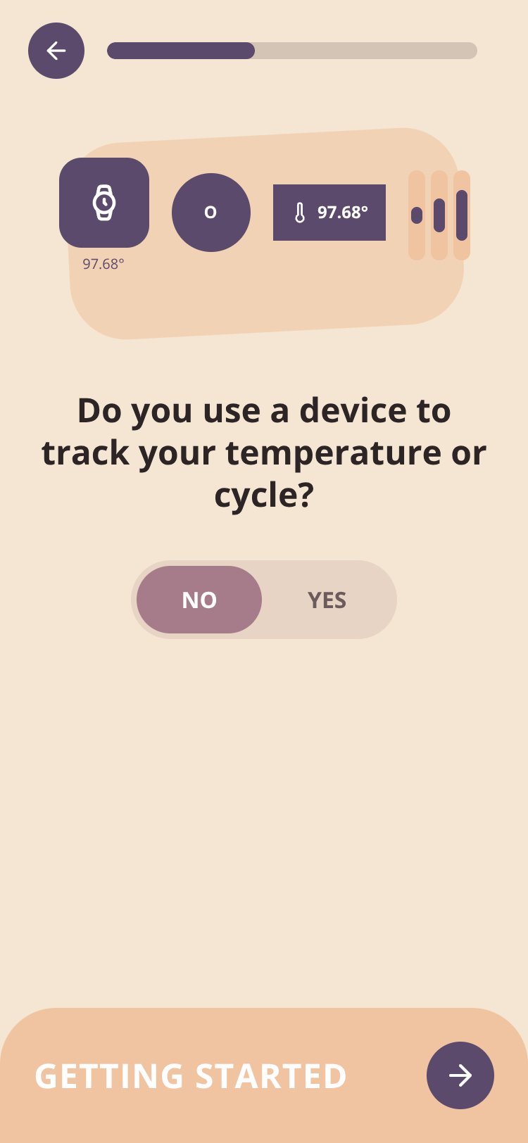 CycleTrack screen 2