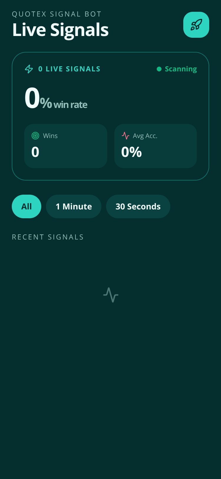 Quotex Signal Bot screen 1