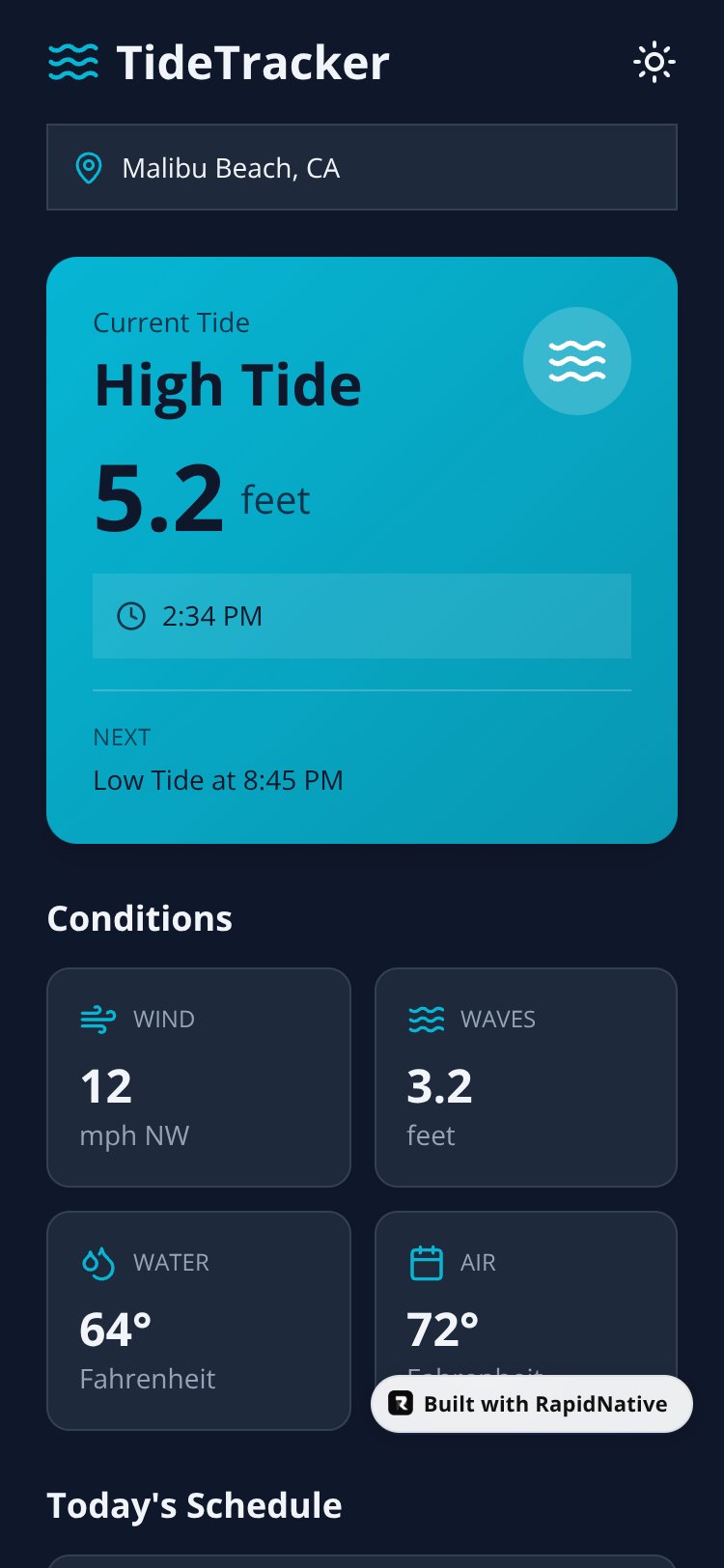 TideTracker screen 1