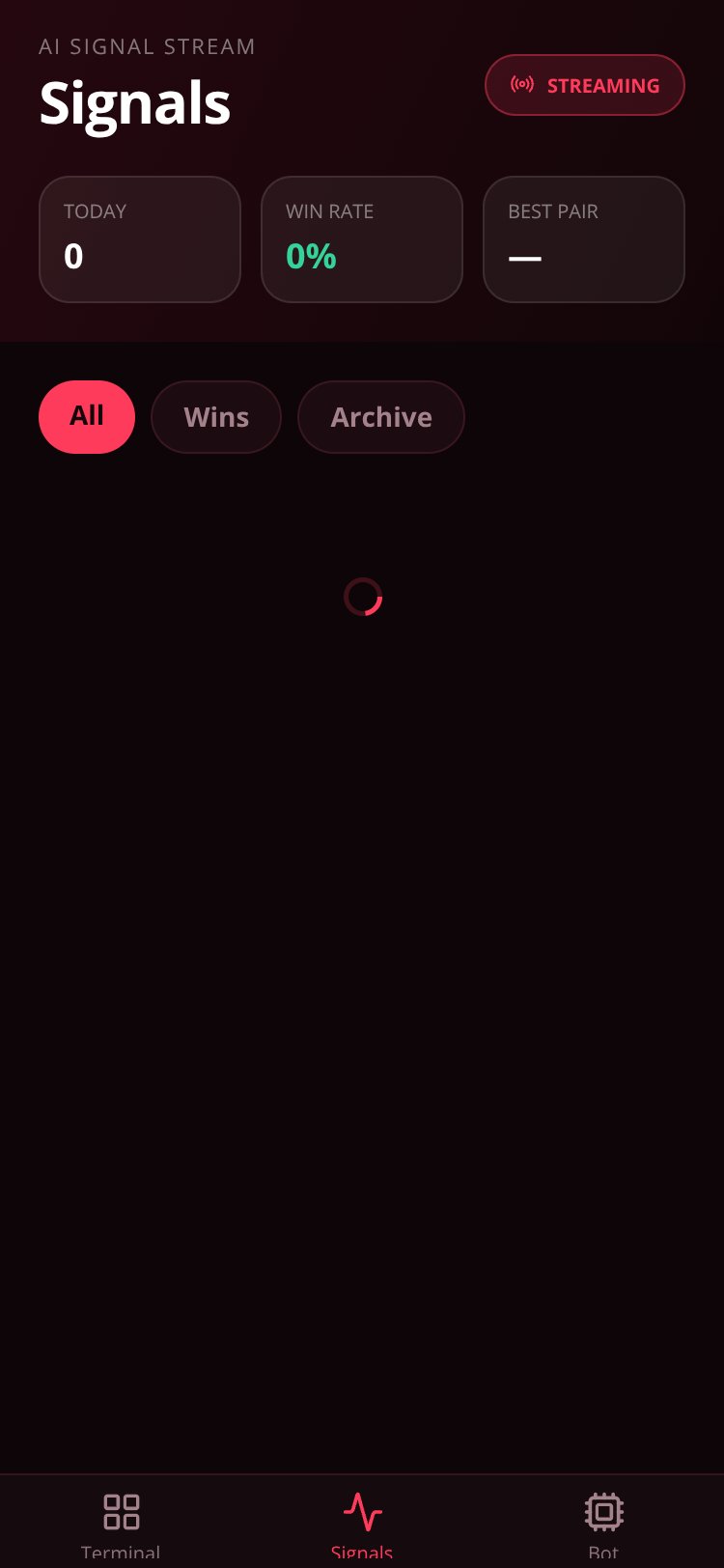 Quotex AI Signal Bot screen 2