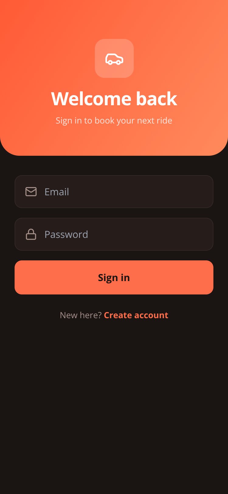 SwiftGo screen 1