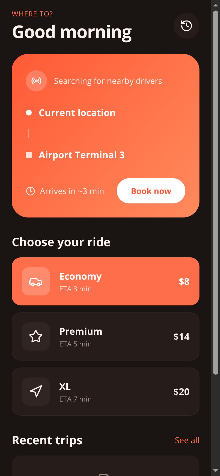 SwiftGo screen 2