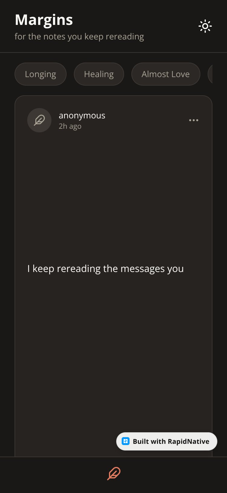 Margins screen 1