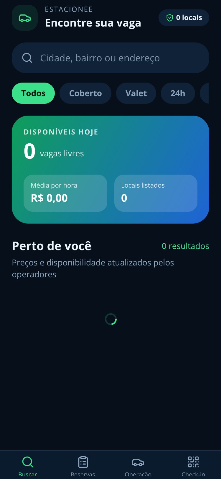 Estacionee screen 2