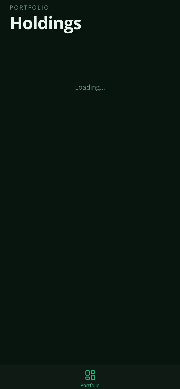 Portfolio Tracker screen 3