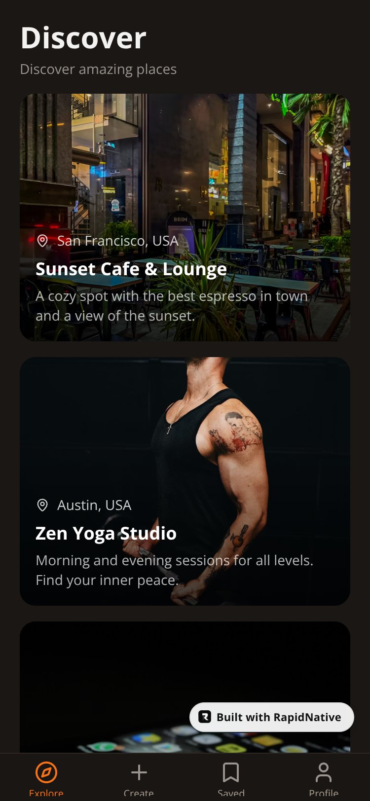 Discover screen 3