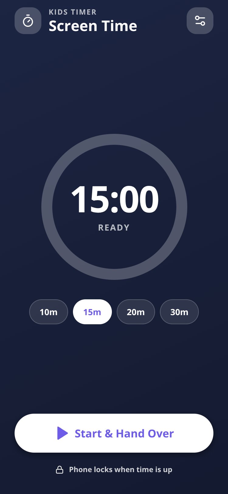 Kids Timer screen 1