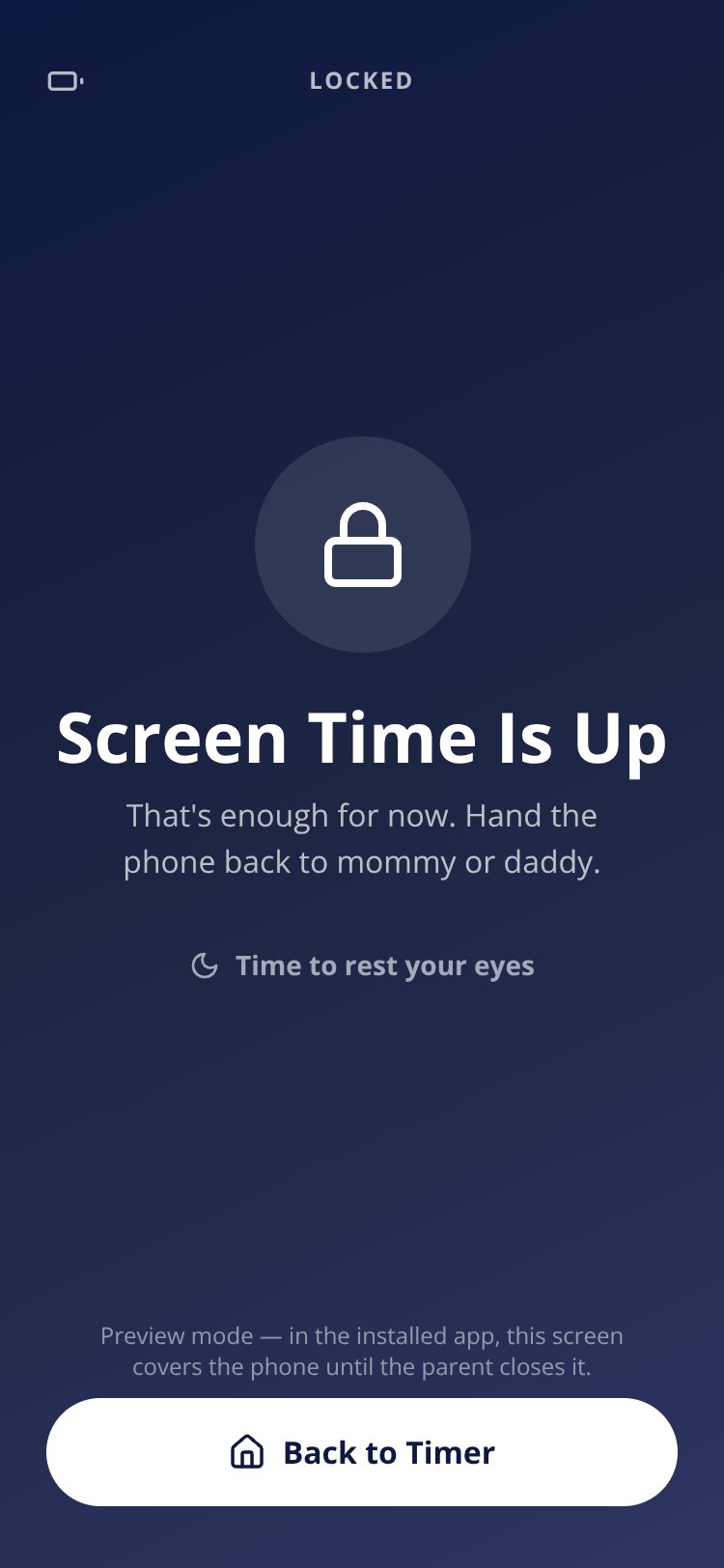 Kids Timer screen 2