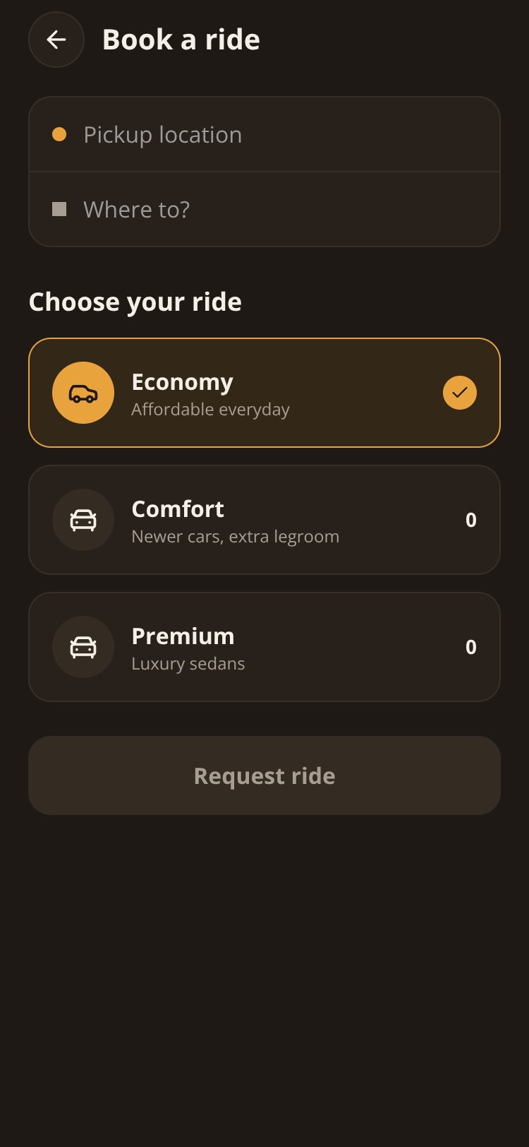 RideGo screen 3