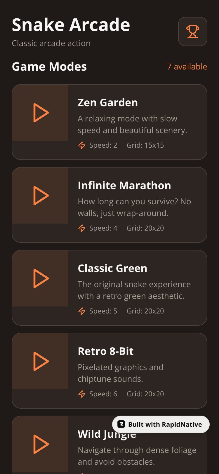 Snake Arcade screen 1