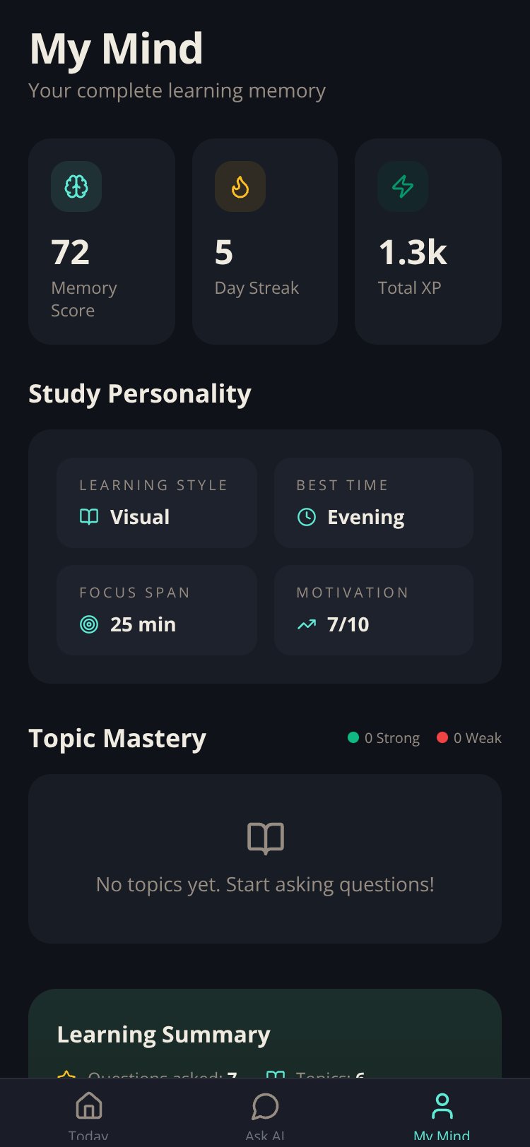 MemoryMind AI screen 3