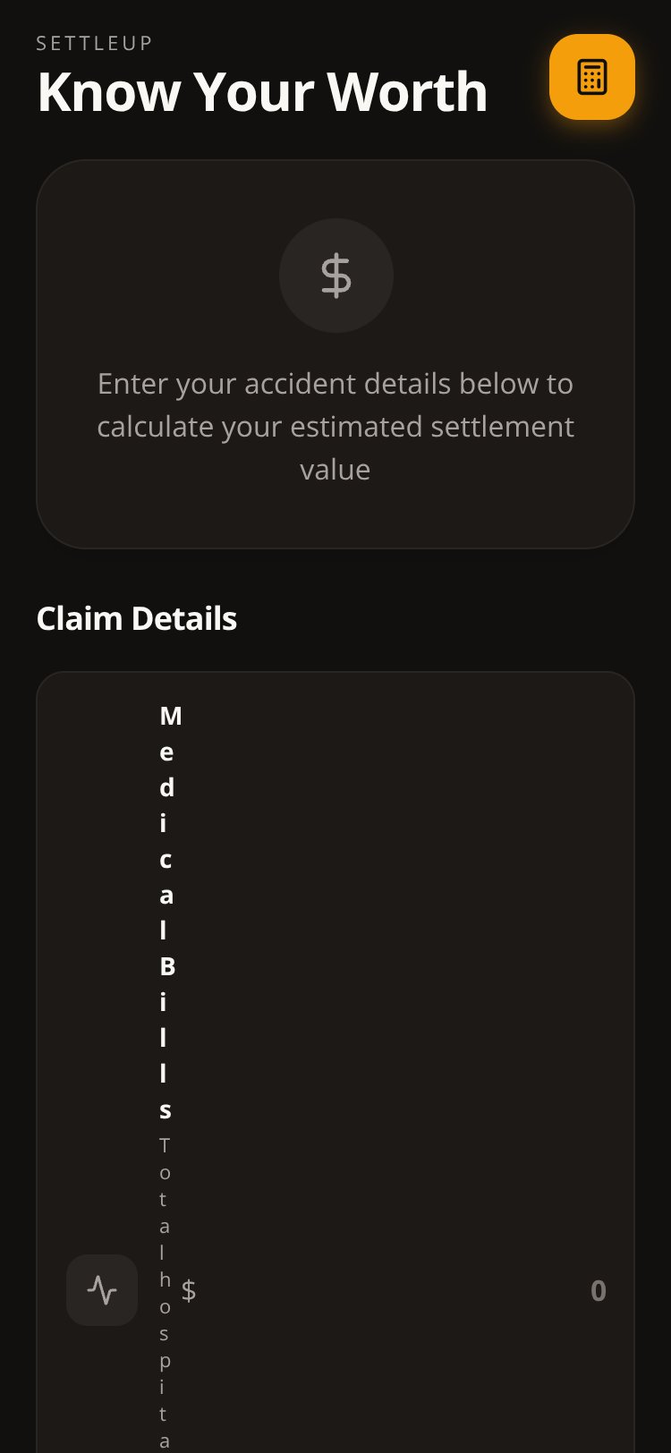 SettleUp screen 1