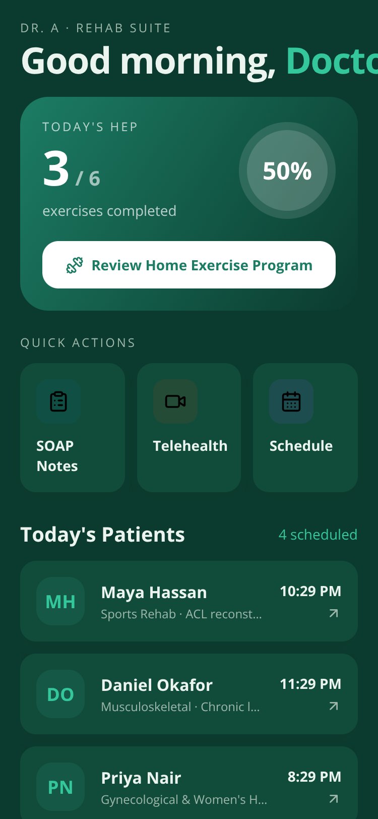 Dr. A Rehab Suite screen 3