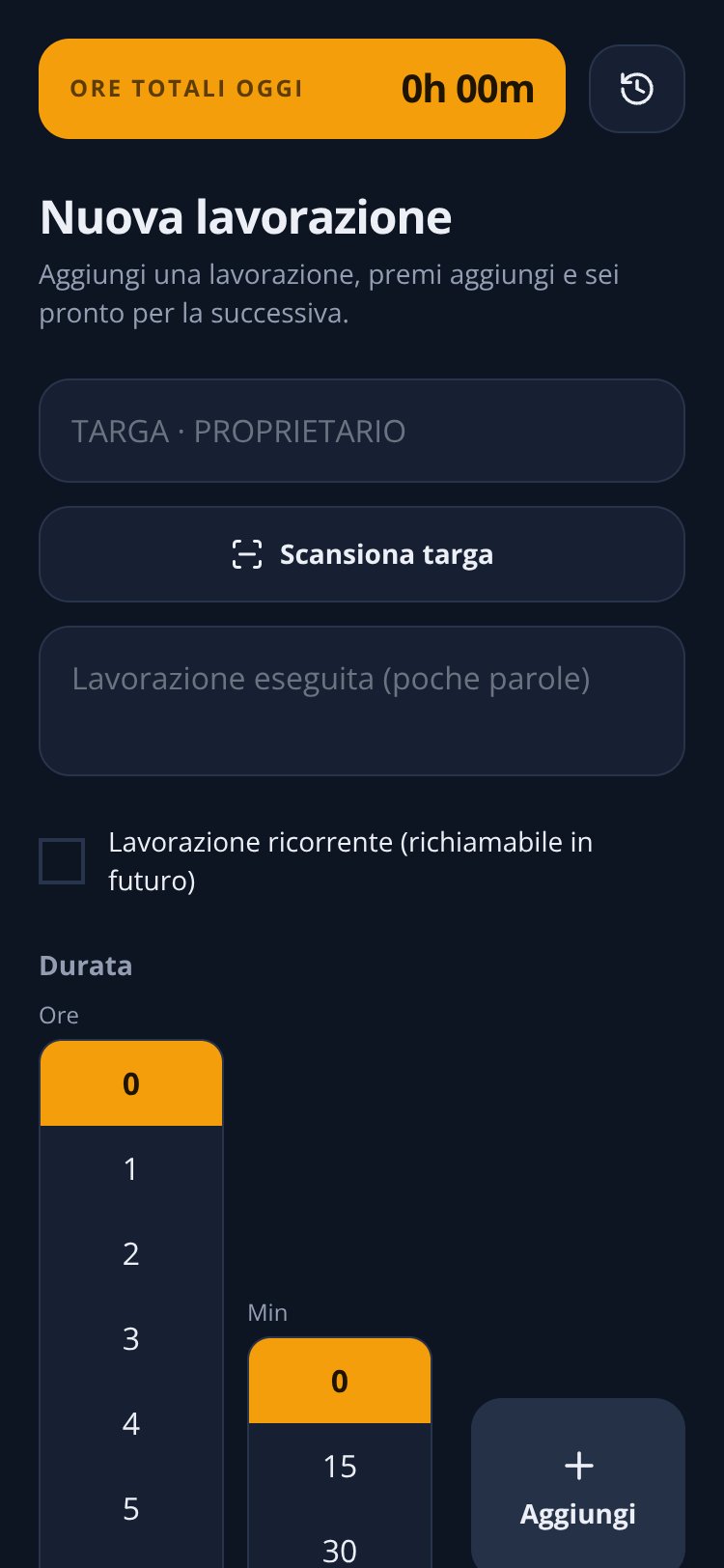 JobLog screen 2