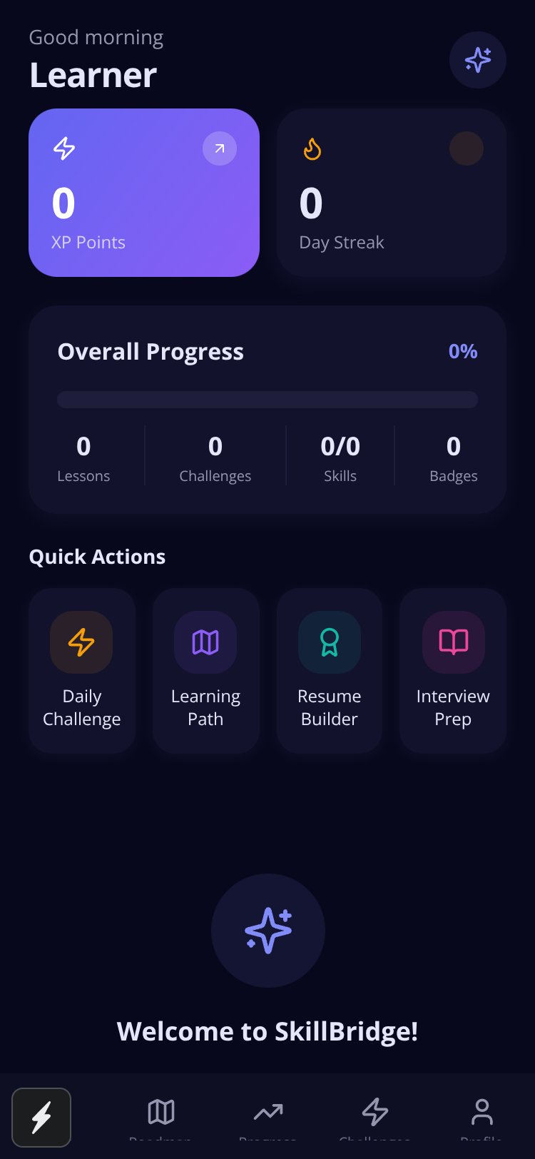 SkillBridge screen 2