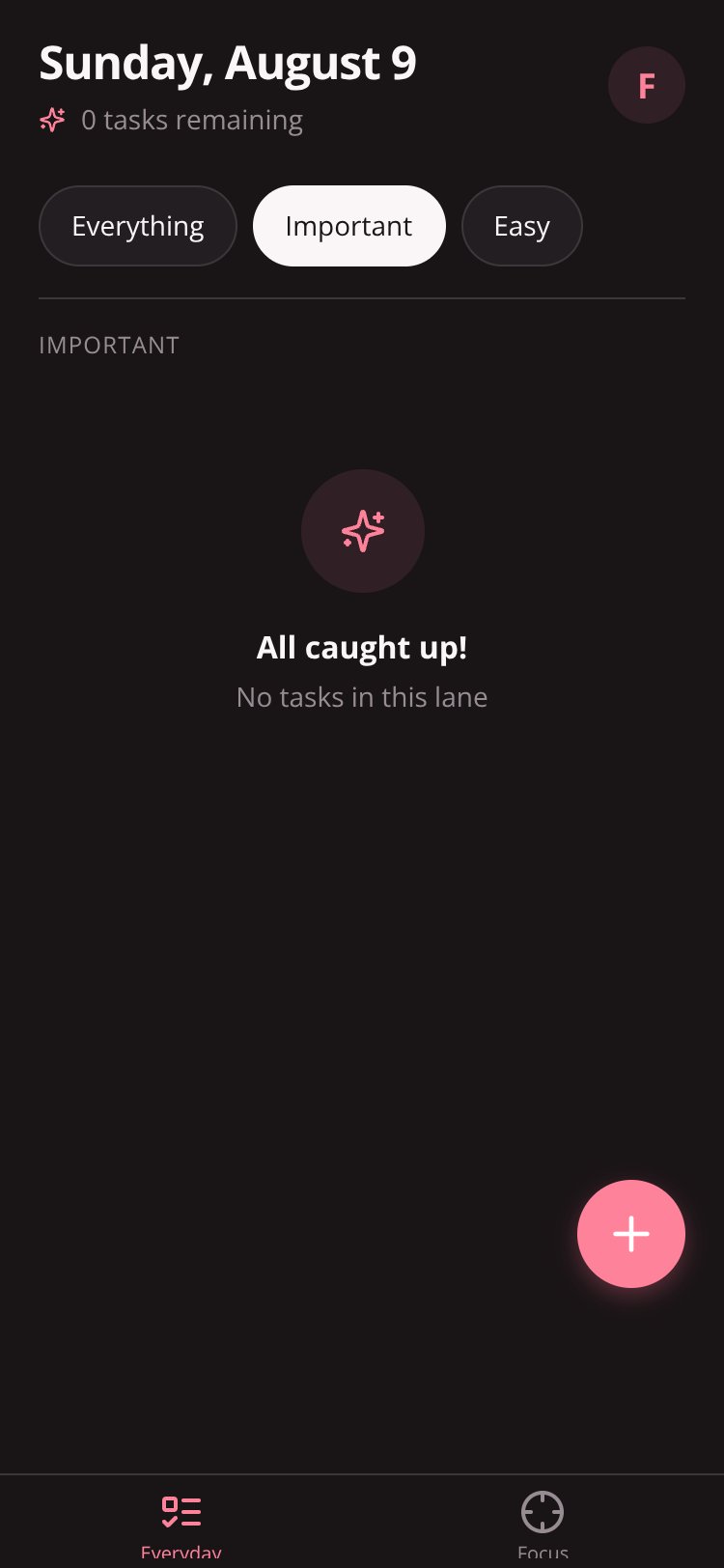Focus Flow screen 1