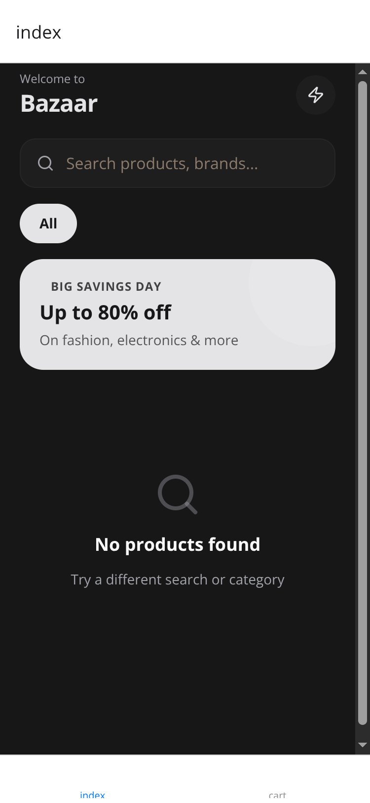 Bazaar screen 2