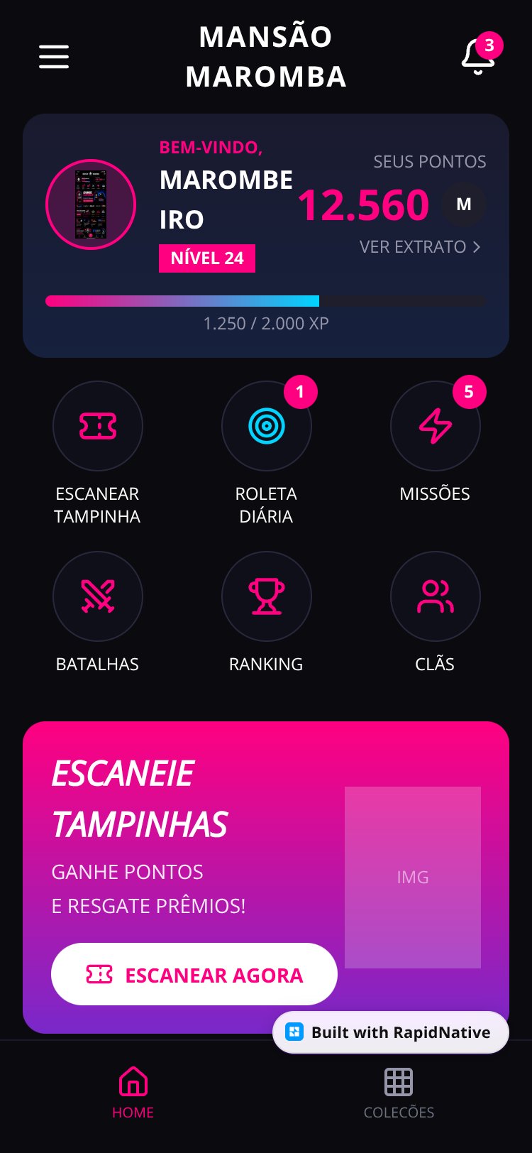 FitTrack screen 1