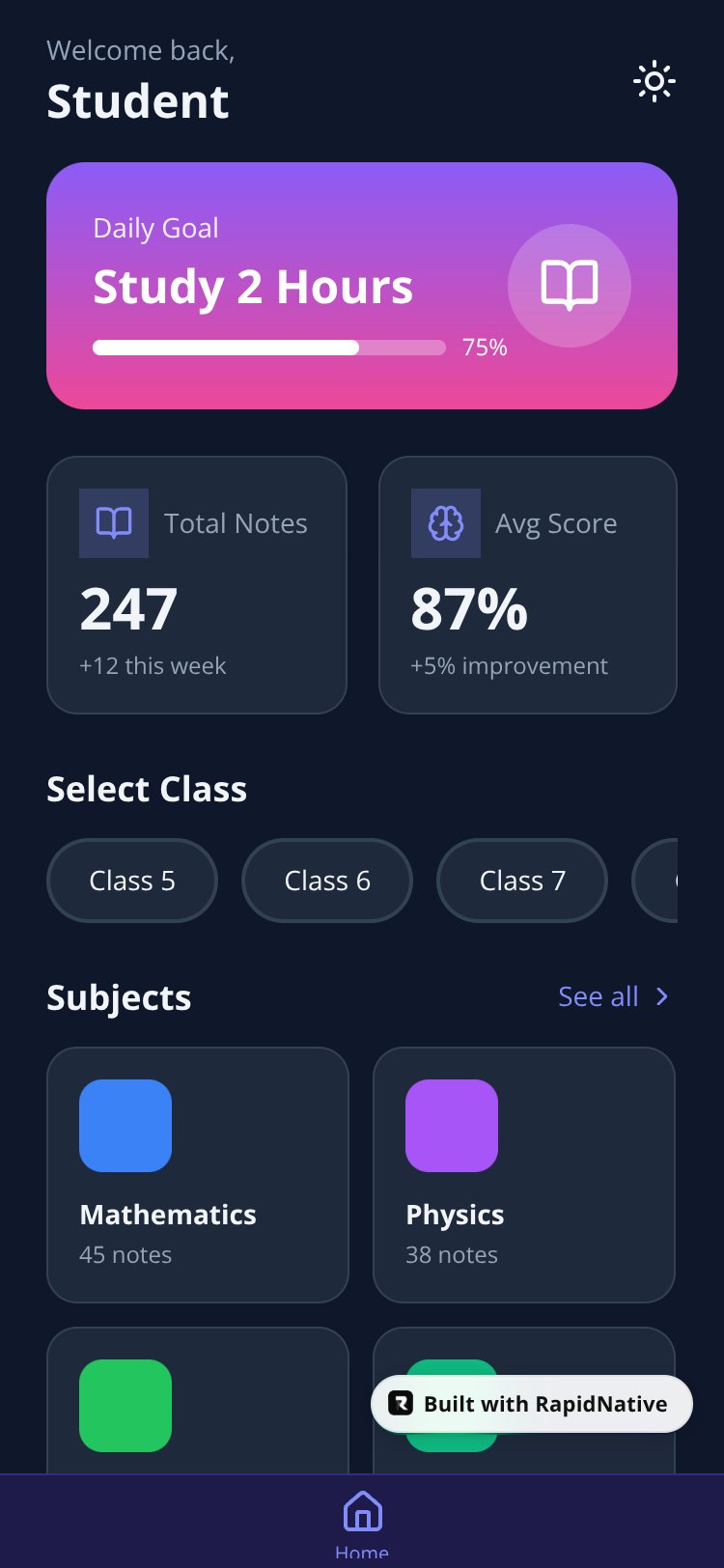 StudyHub screen 1