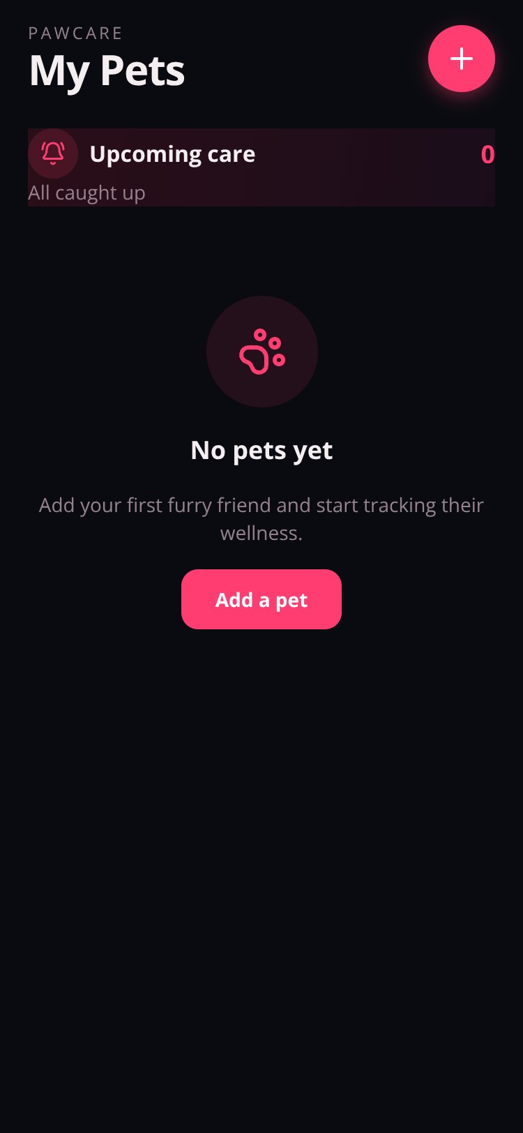 Pet Wellness Hub screen 2