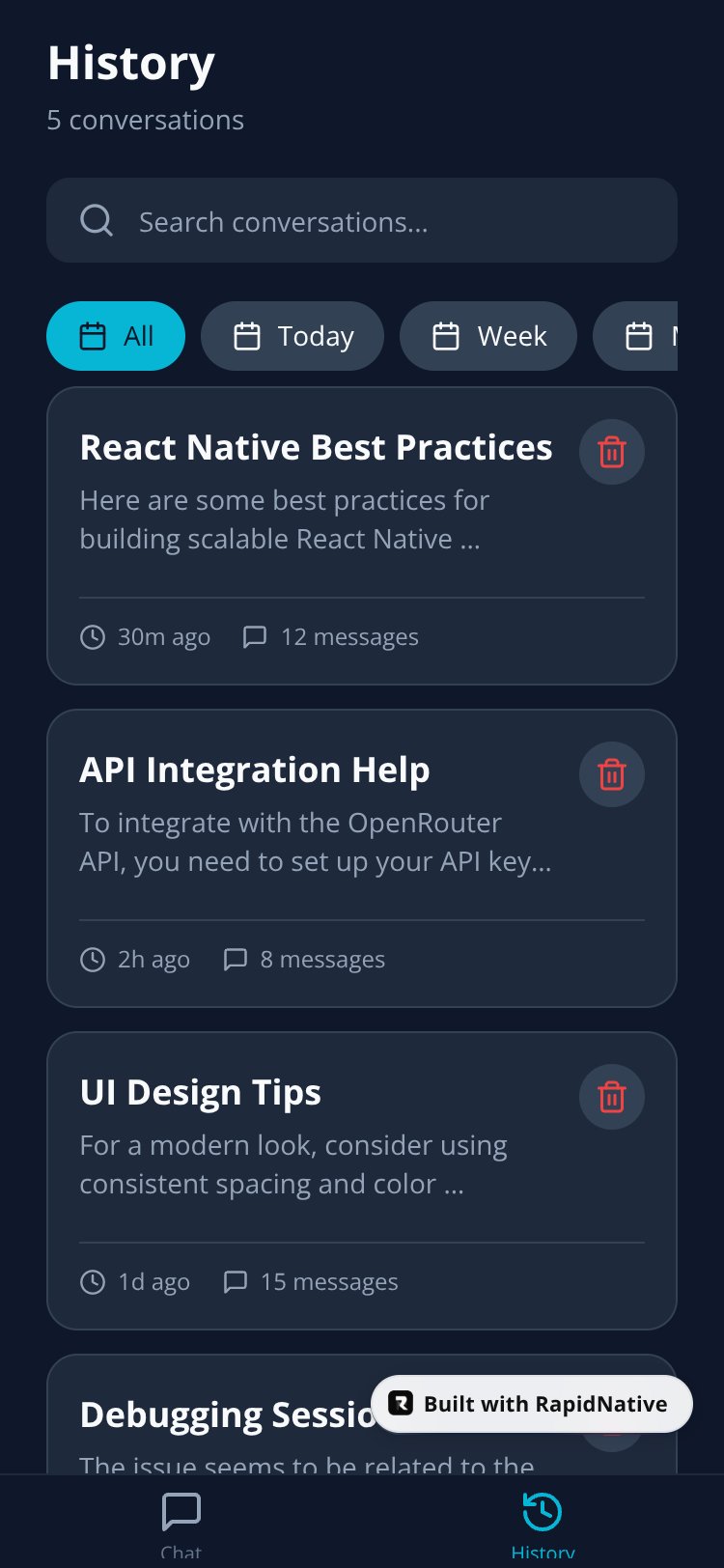 AI ChatMate screen 1