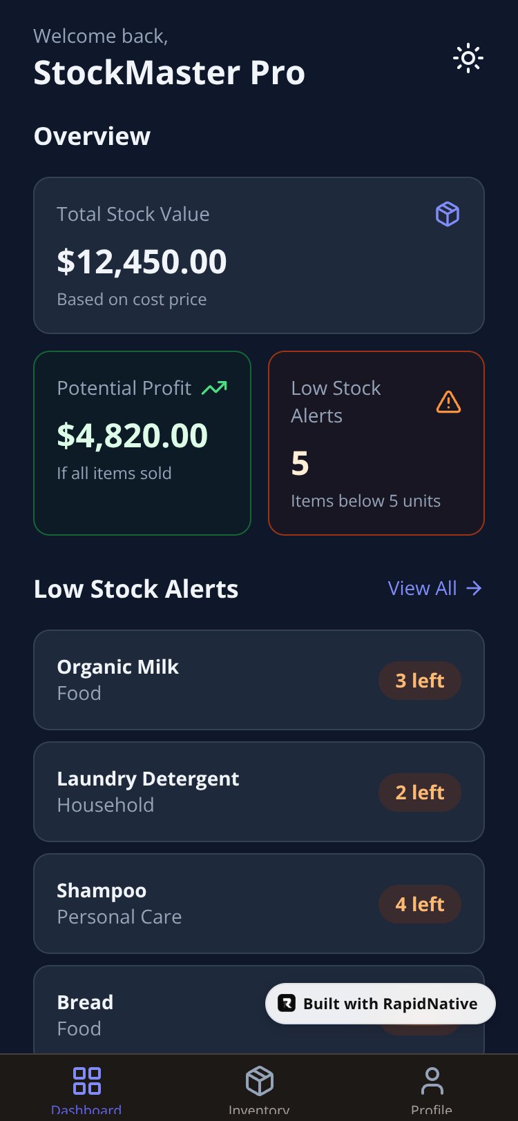 StockMaster Pro screen 3