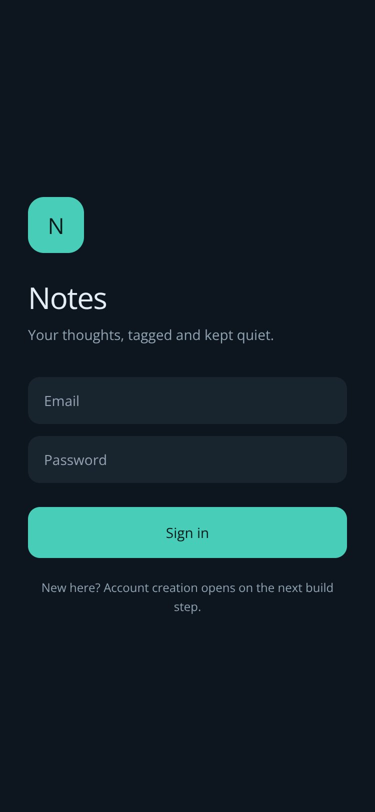Quiet Notes screen 1
