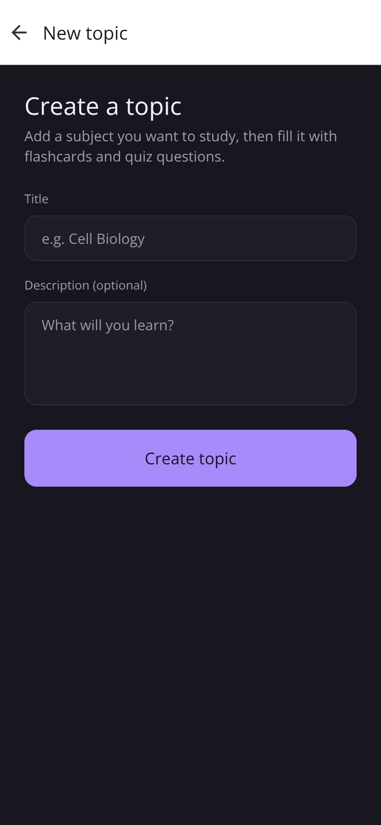 StudyLoop screen 4