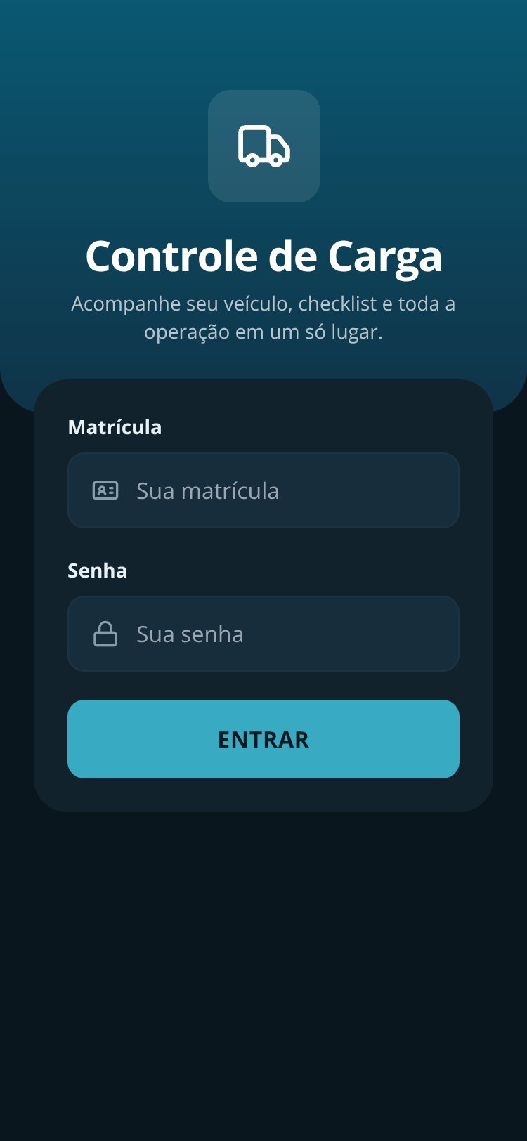 Controle de Carga screen 1