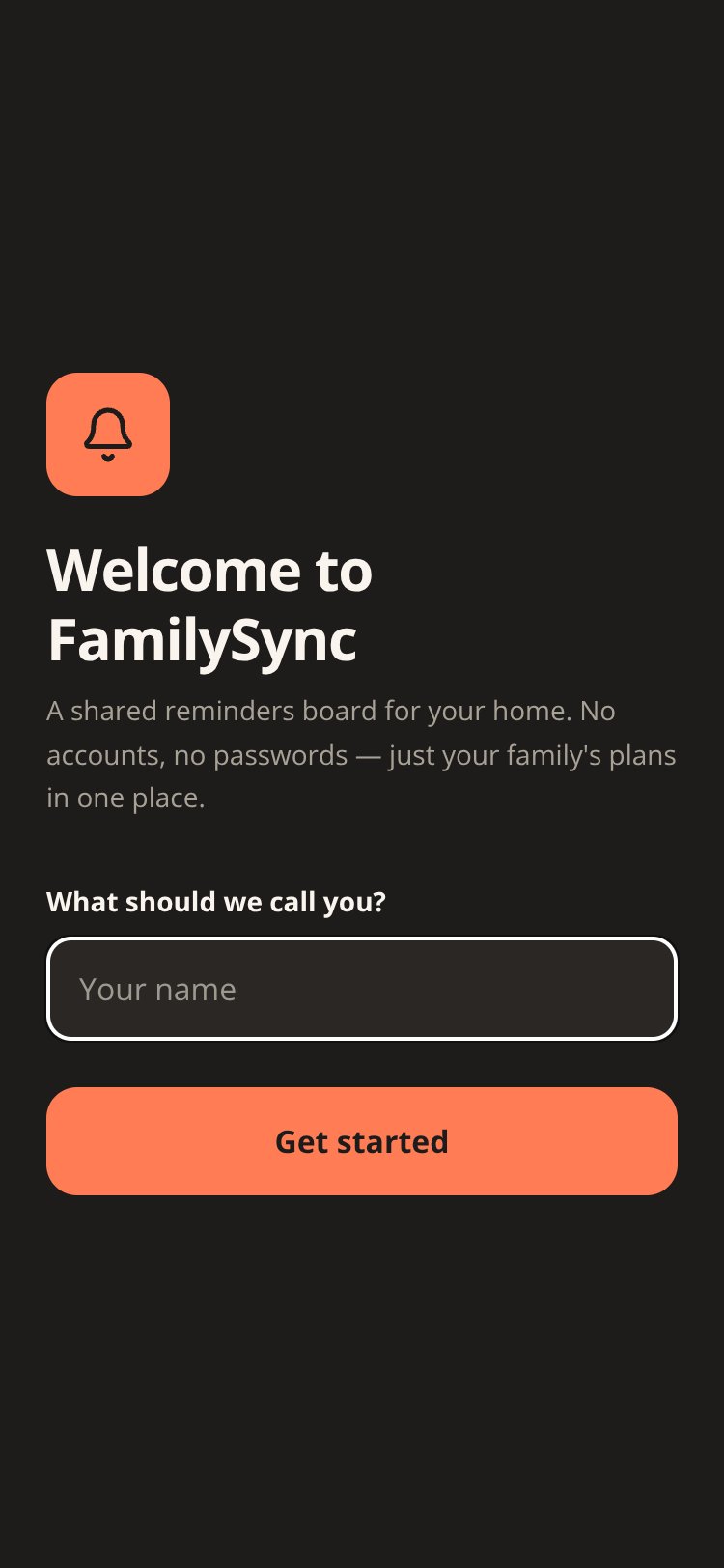 FamilySync screen 2