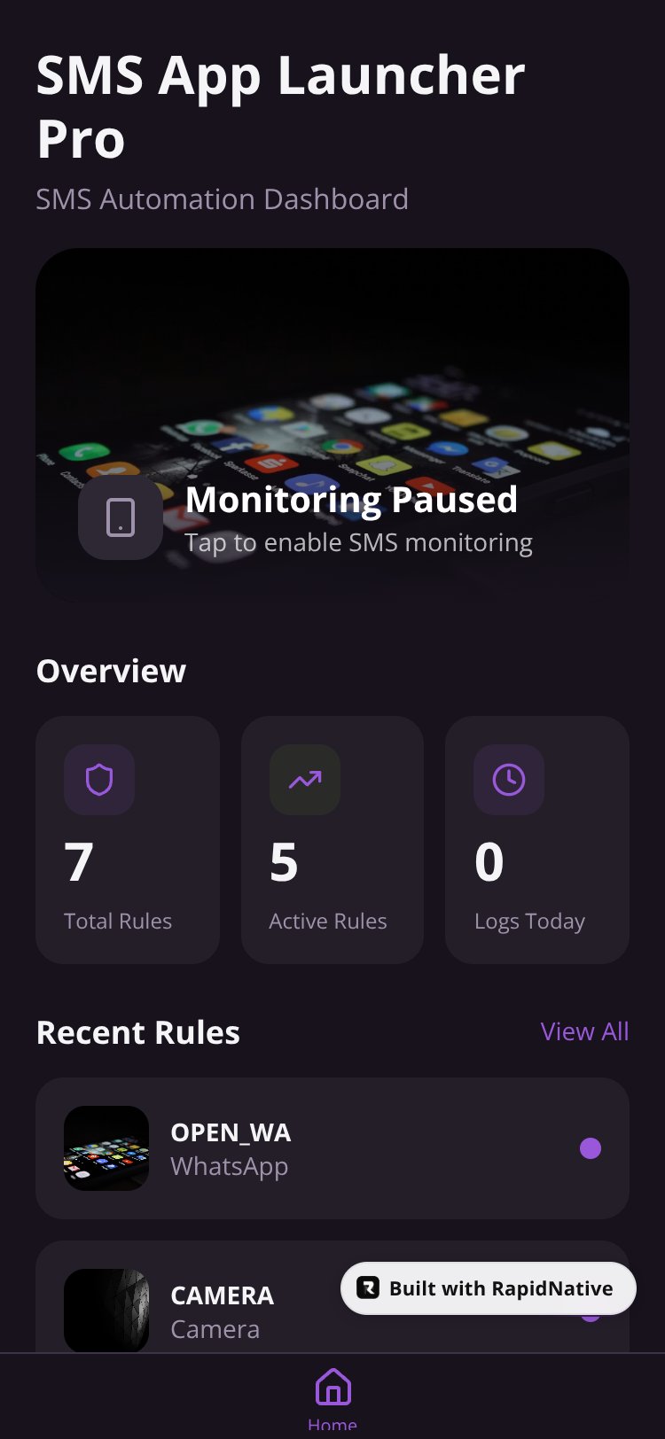 SMS App Launcher Pro screen 2