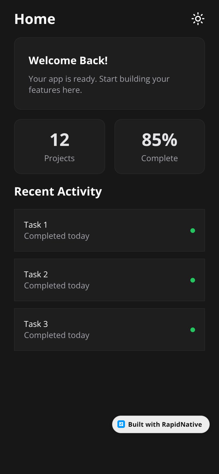 FitTrack screen 1