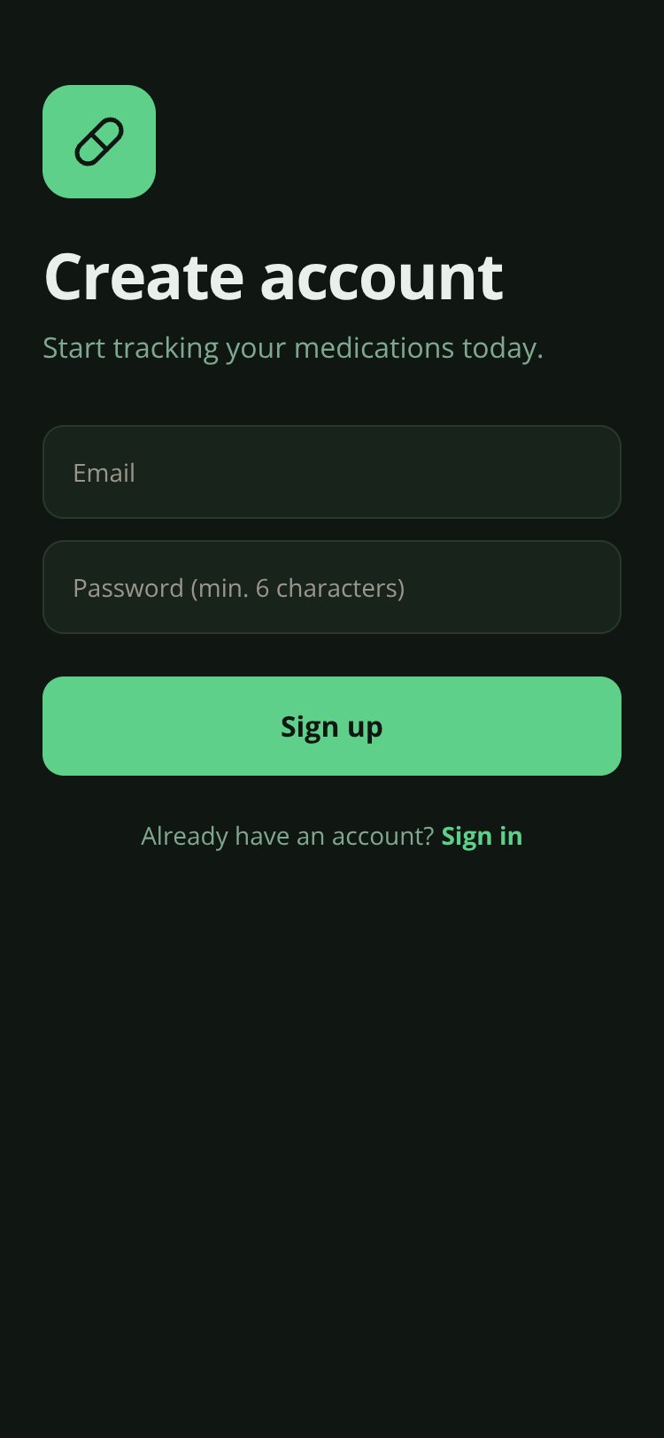 Dosebook screen 2