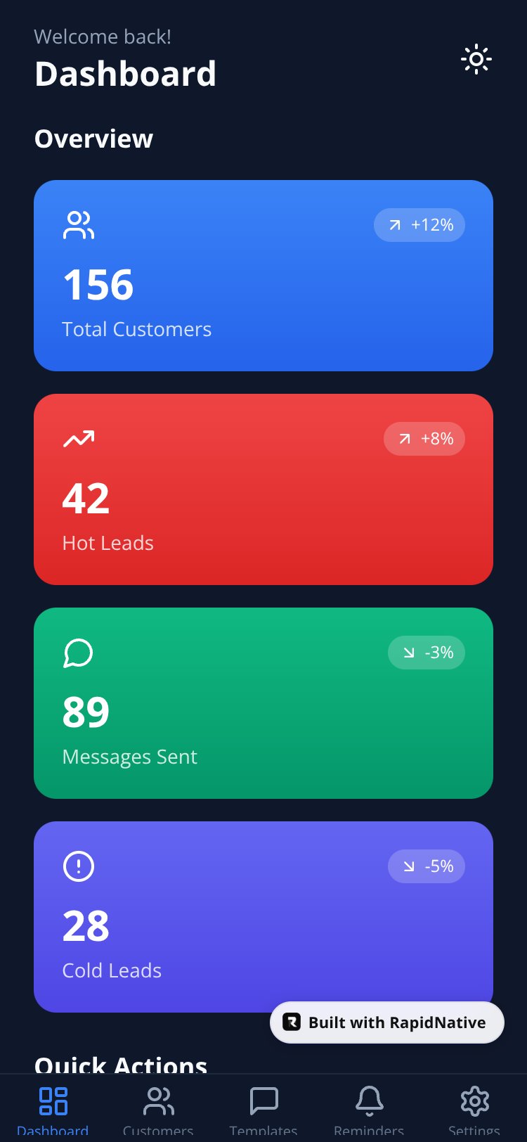 BizChat CRM screen 1