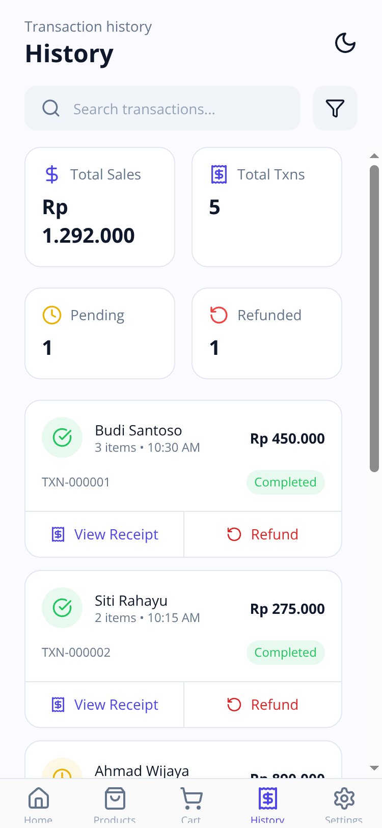 PoshPay screen 4
