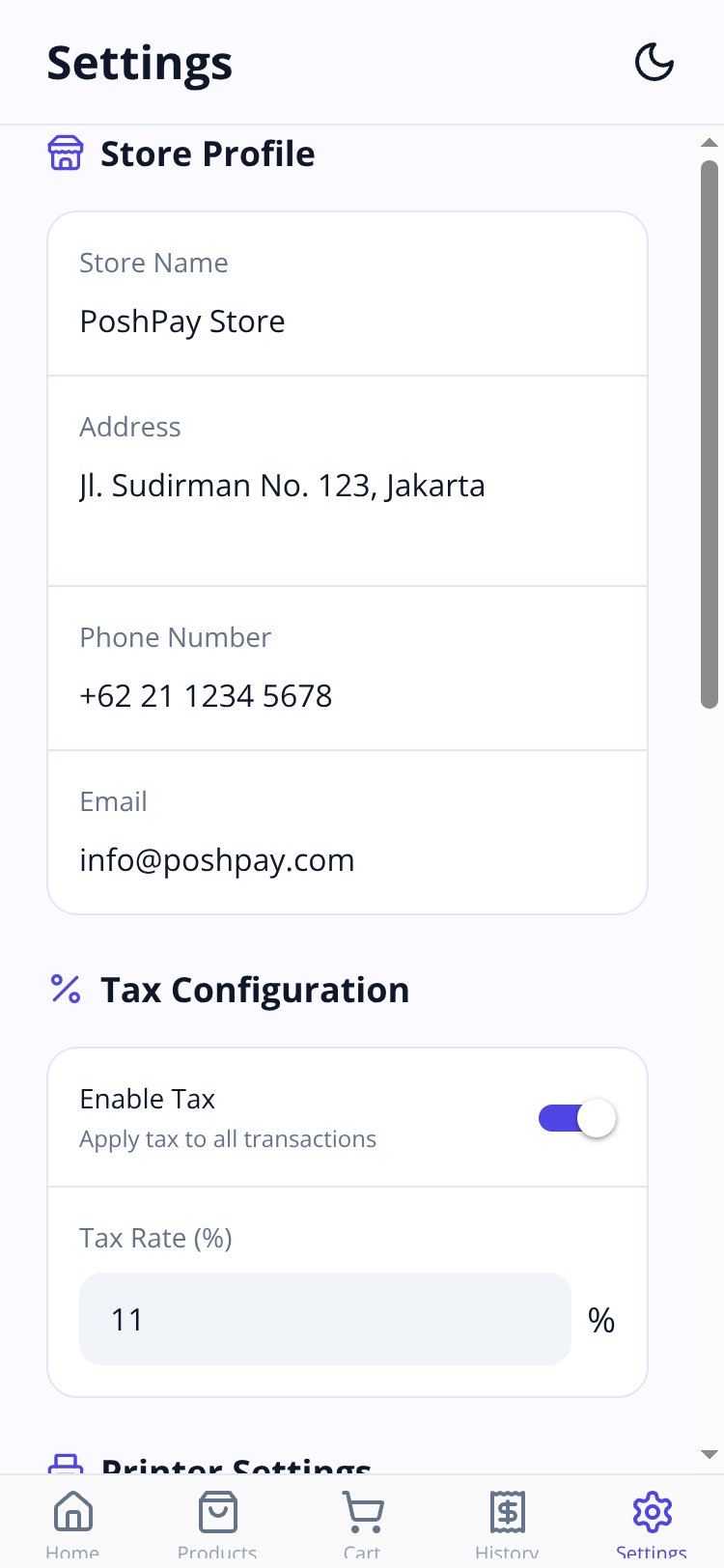 PoshPay screen 5