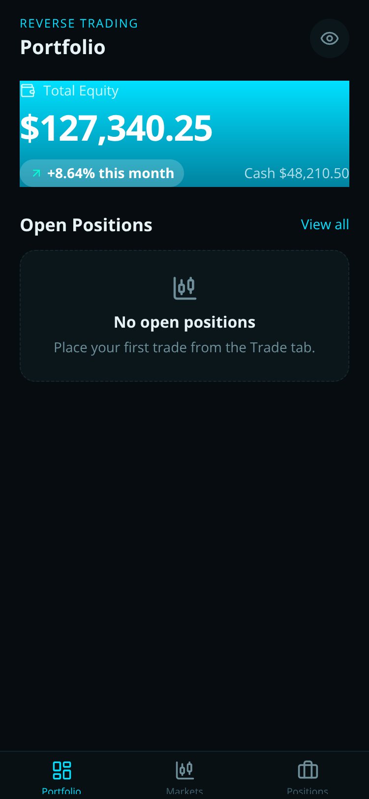 Reverse Trading screen 3