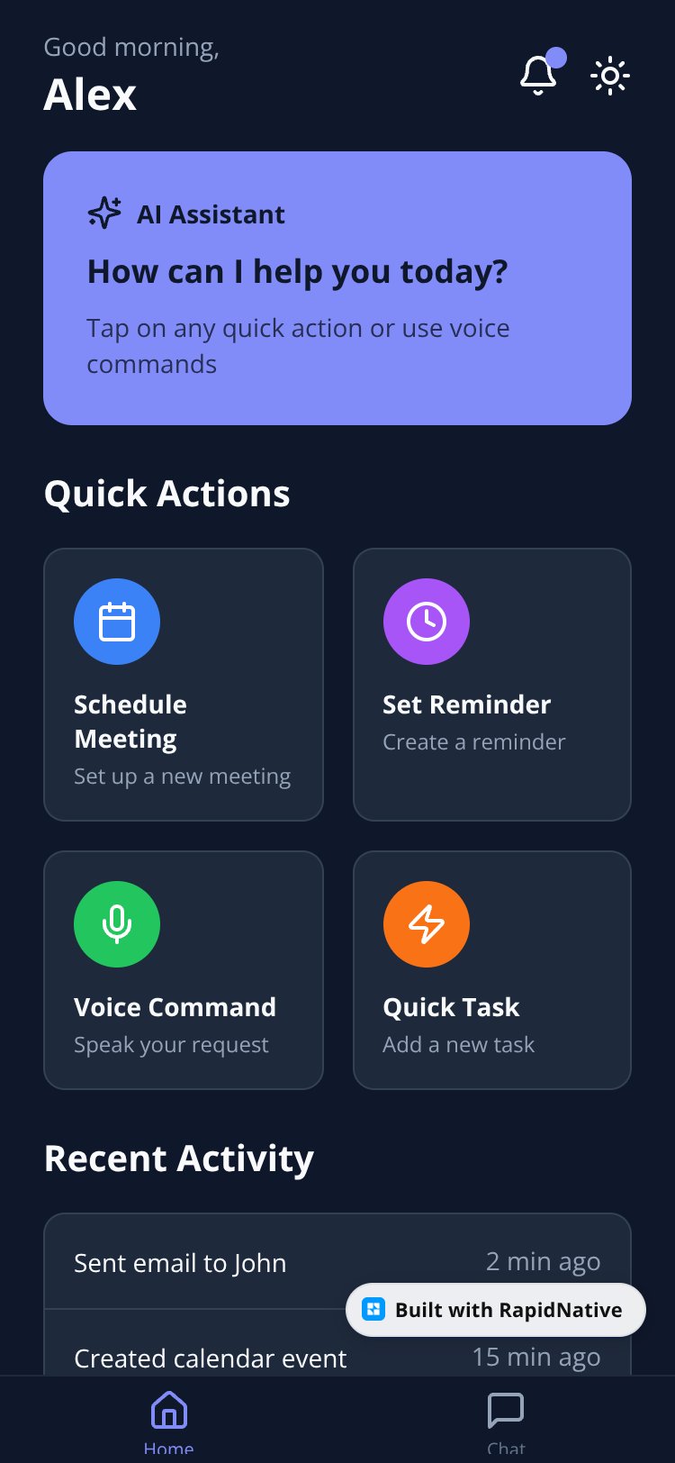 Virtual Assistant screen 2