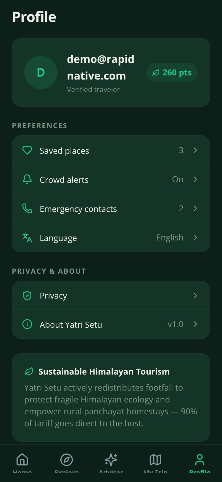 Yatri Setu screen 3