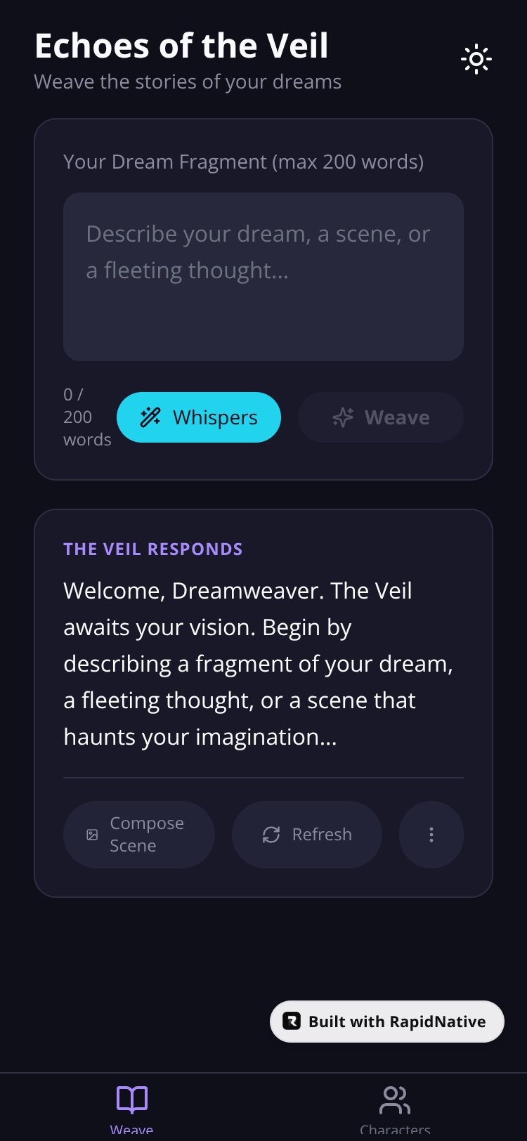 Echoes of the Veil screen 1