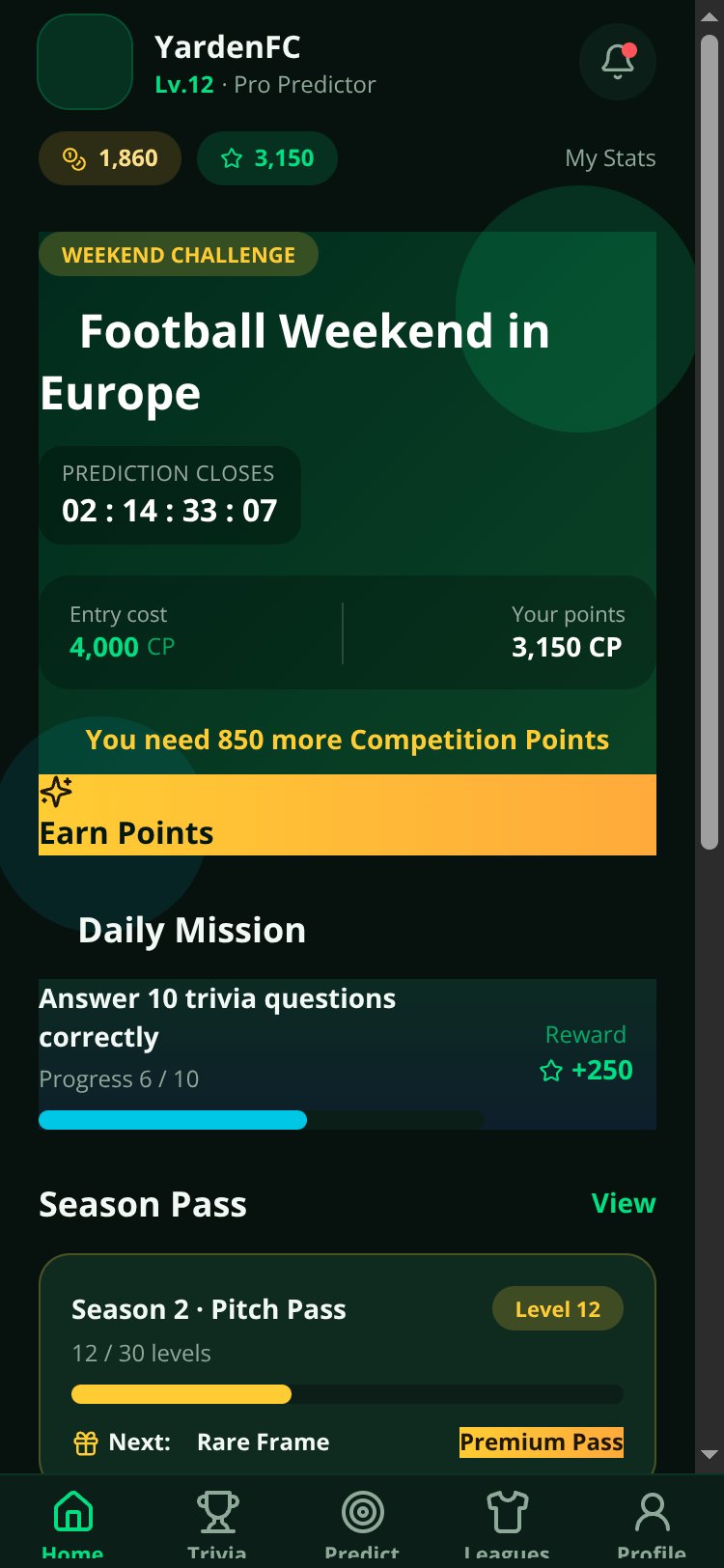 Pitch Day screen 1